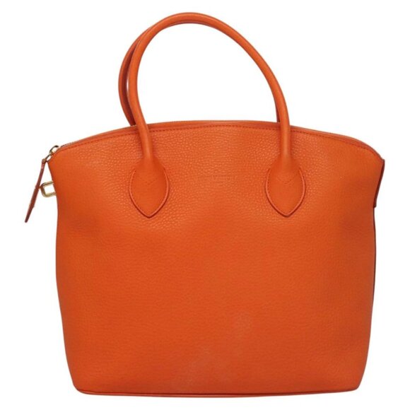 LOUIS VUITTON Suhari Lockit PM Hand Bag Taurillon Leather Orange LV Auth - Picture 1 of 16